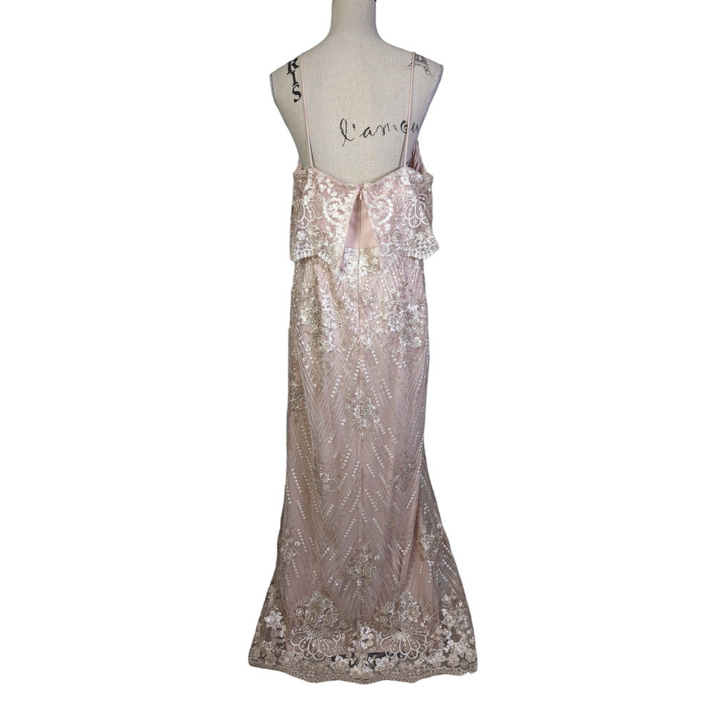 Anthropologie x BHLDN Adrianna Papell Arden Formal Dress Pink Size 14 - Picture 5 of 16